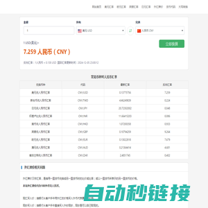 在线汇率换算查询工具_汇率换算-源码评分